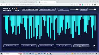 Algorithm Visualizer | HTML | CSS | JavaScript | Placement Project 2