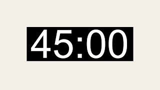 45 Minute Basic Count up Timer - Silent