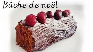 Cerise BÛCHE DE NOËL| Chocolate Christmas cake recipe| Black Forest roll cake| 櫻桃樹幹蛋糕| 巧克力聖誕蛋糕|聖誕甜品🎄