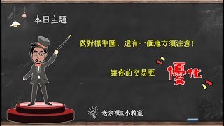 【老余裸K小教室】做對標準圖很棒！可以的話再修正一個小地方，勝率更高！大大減少停損次數！