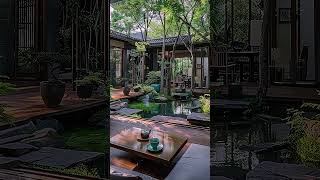 Zen Garden Escape | Elegant Courtyard with Serene Pond