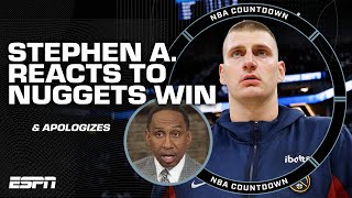Stephen A. APOLOGIZES to the Denver Nuggets for saying they'd be swept | NBA Countdown