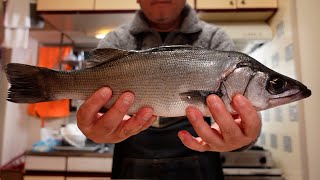 白身魚（ヒラスズキ）を骨までしゃぶりつくすイタリアン晩酌【パスタ】【カルパッチョ】