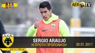 AEK F.C. - Ο Σέρχιο Αραούχο στα Σπάτα