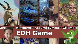 Zedruu vs Mistform vs Kraum | Tymna vs Grismold EDH / CMDR game play