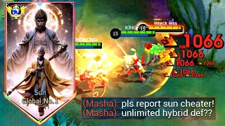 WHEN SUPREME SUN ABUSE THIS NEW UNLIMITED HYBRID DEFENSE AND DMG. IN SOLO RANKED GAME! (please try)