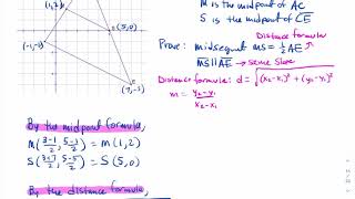 Midsegment Theorem and Coordinate Proof, 02
