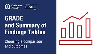 Choosing a Comparison and Outcomes - GRADE and Summary of Findings Tables Learning Module