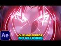 Glowing Outline Effect Tutorial in After Effects | No Plugins | AMV tutorial