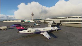 【Microsoft Flight Simulator/ライブフライト】RJAA-RJSK-RJCC【Aerosoft CRJ 700ER】