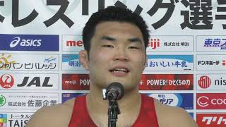 2020年天皇杯全日本選手権　優勝インタビュー　F97kg級　赤熊猶弥（自衛隊）