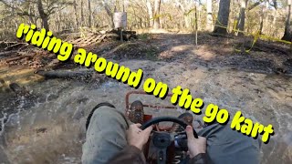 trail riding with the go kart