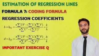 Estimation of Regression Lines | Coding Formulas 7 |  Important Q | Regression | CH 6 | LEC 16 |HSSC