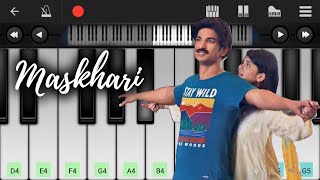 Maskhari - Dil Bechara | Piano Tutorial | Sushant, Sanjana | A.R. Rahman | Sunidhi | Melodious Zahid