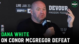 Dana White reacts to Conor McGregor’s loss to Dustin Poirier at UFC 257