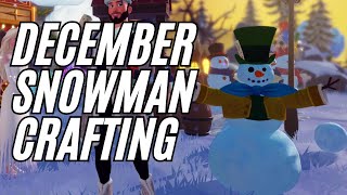 Crafting December Snowman in Dreamlight Valley