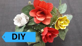 Roses made from Arecanut Palm Leaf (Type:3) | പാള കൊണ്ട് ഉണ്ടാക്കിയ റോസാ പൂക്കൾ Easy DIY Craft Ideas