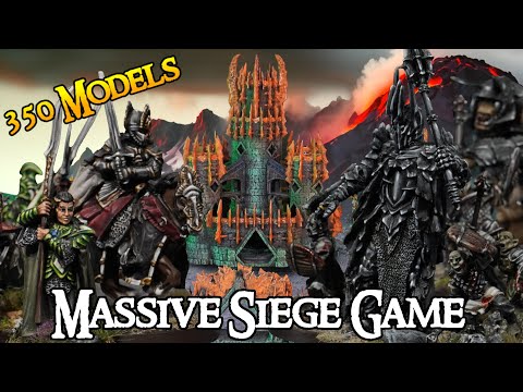 MASSIVE CASTLE SIEGE 350 Miniatures Battle of Mordor