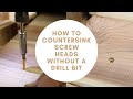 How to countersink a screw head without using a drill bit: building a DIY raised garden bed