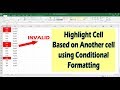 Excel Conditional Formatting based on Another Cell | Highlight Cells