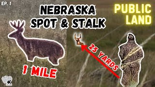 INTENSE Nebraska SPOT \u0026 STALK Hunt - 1 MILE to 25 YARDS - NE 2024 Ep. 1