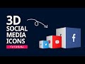 CSS 3D Social Media Icon Hover Effects | Font Awesome Icons | 2021
