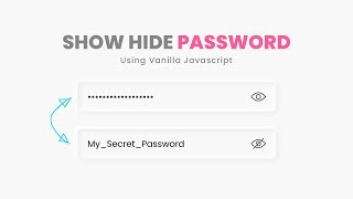 Show Hide Password Using Vanilla Javascript | CSS3 Neumorphism