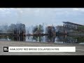 kamloops red bridge collapses in fire