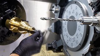 15XD Deep-Hole Drilling in Brass Part! | Kennametal Beyond SC Deep Hole Drill | Doosan PUMA 2600SY