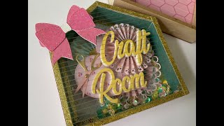 Dollar Tree DIY | Altered Shadow Box | Super CUTE!! | Craft Room Decor