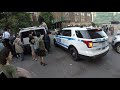 NYPD Vehicle blocked during 