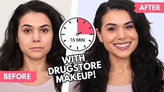 My QUICK Drugstore Soft Glam Makeup Routine for Everyday (15 Minute Makeup)