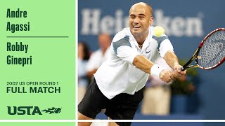 Andre Agassi vs. Robby Ginepri Full Match | 2002 US Open Round 1