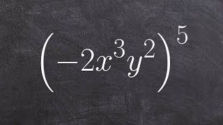 Simplifying an expression using power of product property