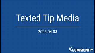 CommandCentral Community Texted Tip Media