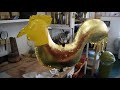 oil gilding a weathervane cockerel