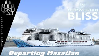 Norwegian Bliss Departing Mazatlan | 7 Night Mexican Riviera | Virtual Sailor NG |Ship Simulator