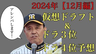 【12月編】2024年仮想ドラフト\u0026ドラ3位からドラ4位24名予想