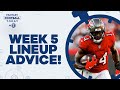 NFL Fantasy Week 5: FINAL Start 'Em, Sit 'Em Advice (Fantasy Football Today in 5 Podcast)