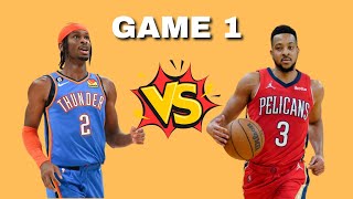 BEST PLAYOFF GAME SO FAR!! THUNDER VS PELICANS GAME 1 REACTION!!