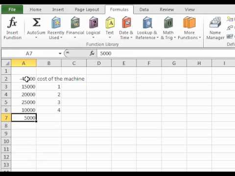 Calculate IRR using Excel Calculate IRR using Excel