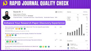 Enhance Google Scholar Search Result with Rapid Journal Quality Check | Google Scholar Search Tips