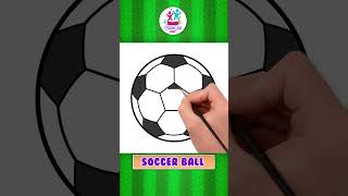 How to Draw a Football #shorts - Drawing and Coloring for Kids #painting #howtodraw #chikiarthindi