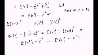 The variance of a discrete random variable