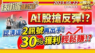 【技術派練武功】爆AI股搶反彈!? 認清這2訊號再出手!獲利30%輕鬆賺!?║陳唯泰、林漢偉、林鈺凱║2023.8.22