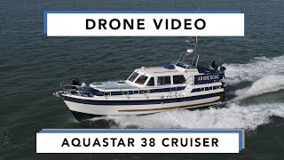 Aquastar 38 - Drone video of her in the Solent / Southampton Water looking stunning!