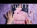 ASMR Vogue magazine flipping, tapping, tracing, brushing