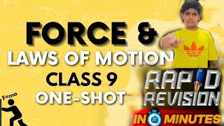 🙇CLASS 9TH 🔥 RAPID REVISION 🔥 PHYSICS CHAPTER 2 FORCE AND LAWS OF MOTION IN ONE SHORT VIDEO💯