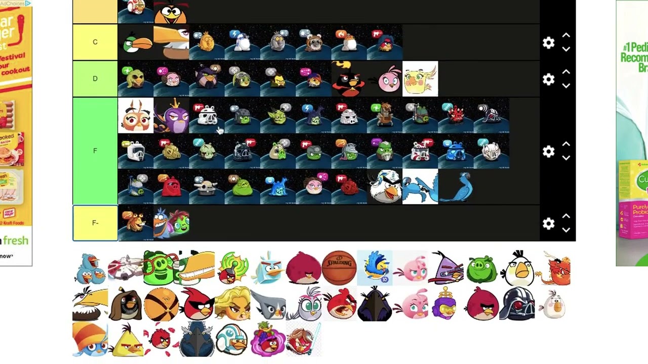 Angry Birds Tier List S P E D Edition - YouTube