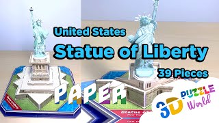 ASMR | STATUE OF LIBERTY (39 Pieces) | United States | Paper | Great Architecture | 3D Puzzle | DIY